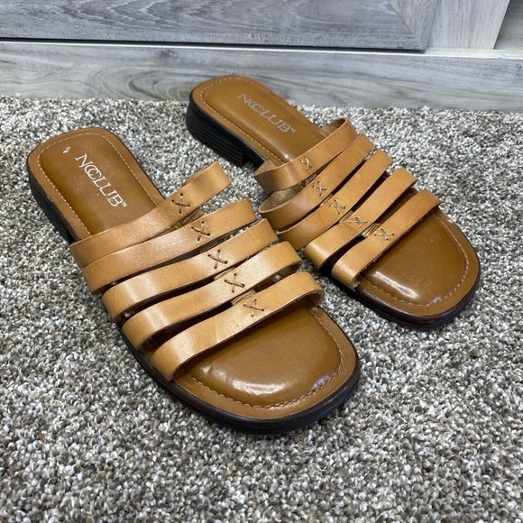 NC Club Survivor Brazilian Leather Sandals Slides Mules 8 - Picture 5 of 12